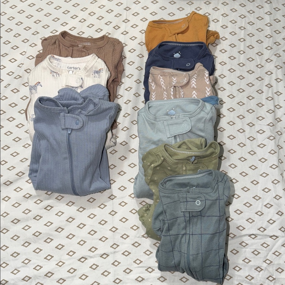 Newborn baby boy sleeper lot